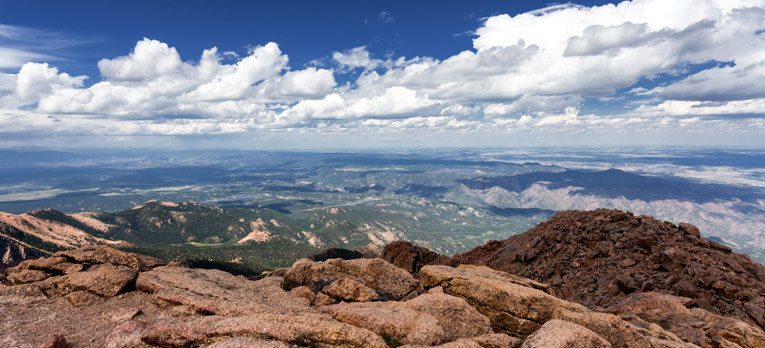 Picture from the top of Pikes Peak in Colorado.